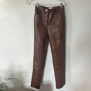 Vegan leather pants from aritzia, brand: Wilfred